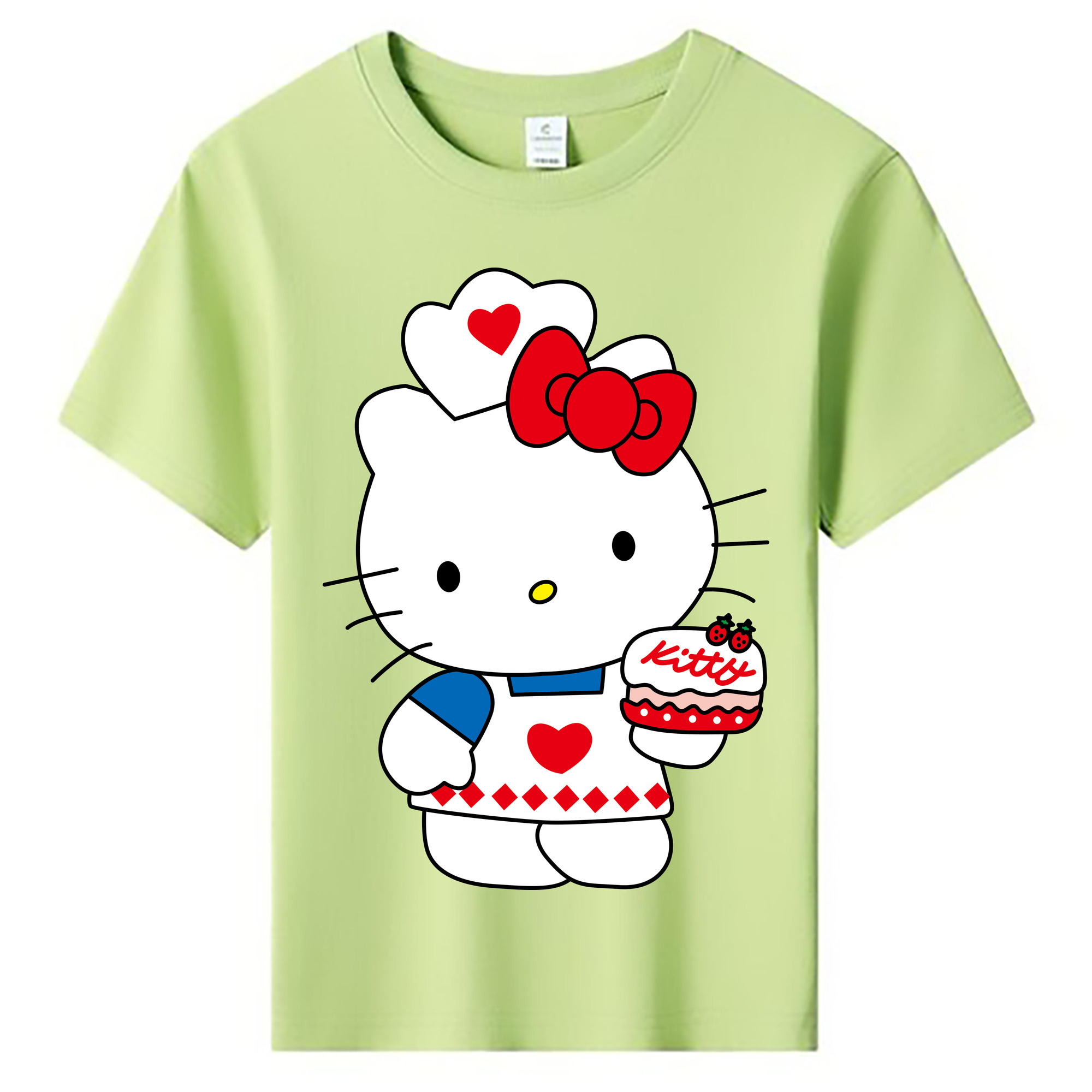 （画像用） Hello Kitty ハローキティ 綿100％キッズTシャツ（フロントプリント）